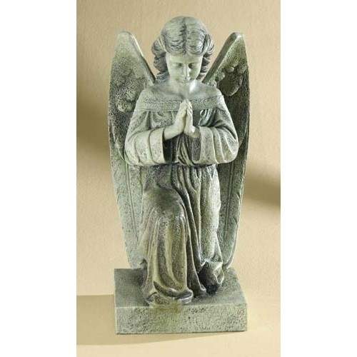 Kneeling Memorial Angel - Click Image to Close