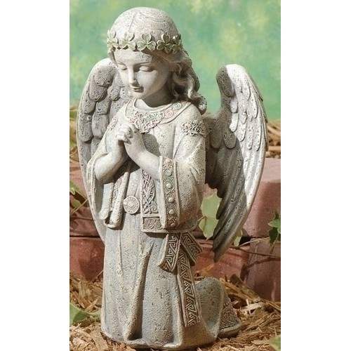 Praying Memorial Angel With Celtic Details - Click Image to Close