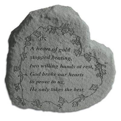 Heart of Gold Garden Stone - Click Image to Close