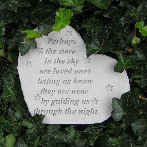 Perhaps the Stars Heart-Shaped Garden Stone - Click Image to Close