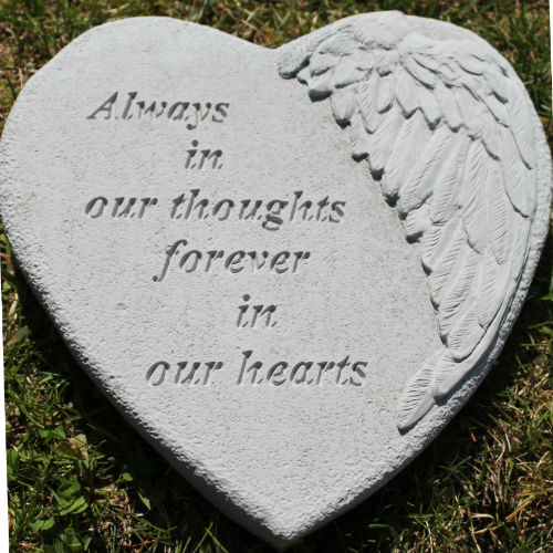 Forever In Our Hearts Angel Wing Garden Stone Kb 08905 25 90
