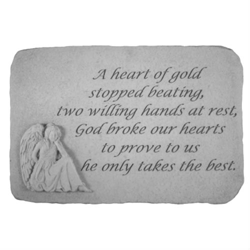 A Heart of Gold Garden Stone (BEST SELLER) - Click Image to Close