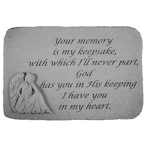 Your Memory is My Keepsake Garden Stone - Click Image to Close