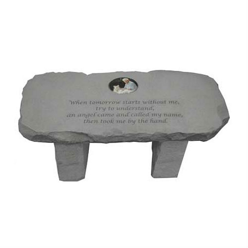 When Tomorrow Starts... "PHOTO CAMEO" Garden Memorial Bench - Click Image to Close