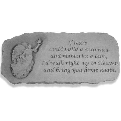 If Tears Could Build a Stairway Angel Garden Memorial Bench - Click Image to Close