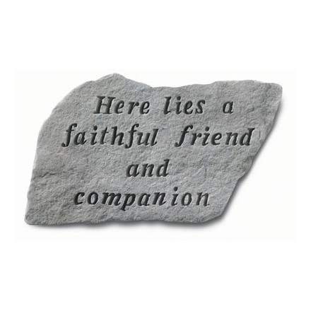 Faithful Friend and Companion Garden Stone - Click Image to Close