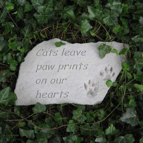 Cats Leave Paw Prints Garden Stone (BEST SELLER) - Click Image to Close