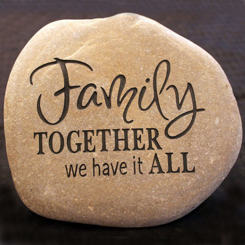 A Custom Engraved Garden Memorial Stone - SMALL Personalized - Click Image to Close