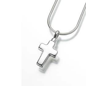 Cross Keepsake Cremation Jewelry - Sterling Silver