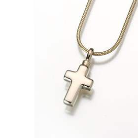 Cross Keepsake Cremation Jewelry - 14K Gold