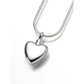 Small Heart Keepsake Cremation Jewelry - Sterling Silver