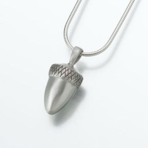 Acorn Keepsake Cremation Jewelry - Sterling Silver - Click Image to Close