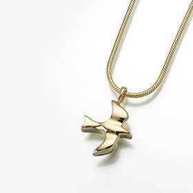 Dove Keepsake Cremation Jewelry - 14K Gold