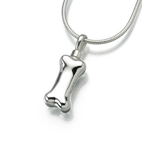 Dog Bone Keepsake Necklace - Sterling Silver - Click Image to Close