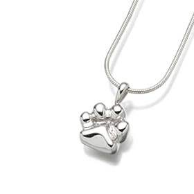 Paw Print Keepsake Necklace - Sterling Silver