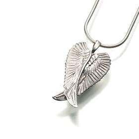 Angel Wings Keepsake Cremation Jewelry - Sterling Silver