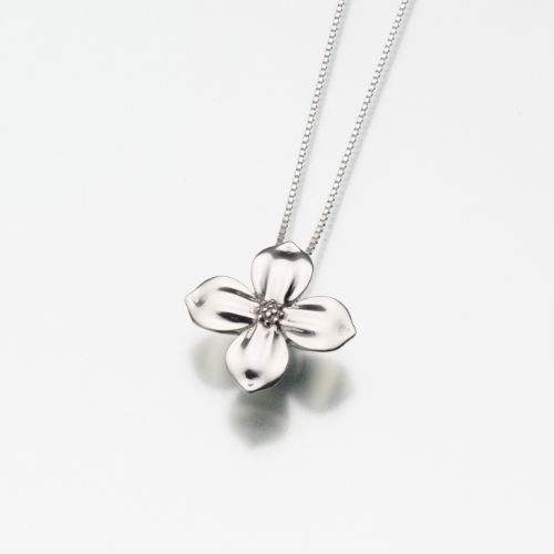 Dogwood Blossom Cremation Jewelry - Sterling Silver (NEW) - Click Image to Close