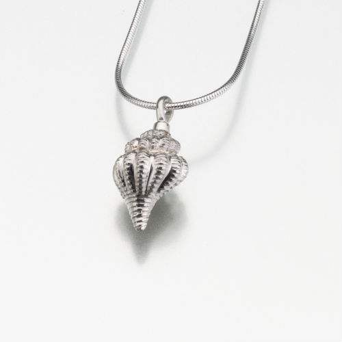 Conch Shell Cremation Jewelry - Sterling Silver (NEW) - Click Image to Close