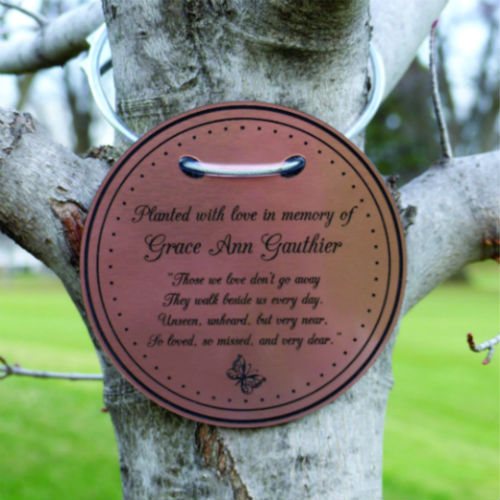 Tree Charm - ROUND. "Those We Love..." Personalized - Click Image to Close