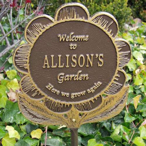 Garden Flower Marker. Personalized - Click Image to Close