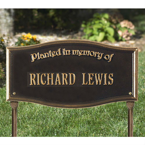 Planted in Memory of Lawn Marker. ONE LINE. Personalized - Click Image to Close