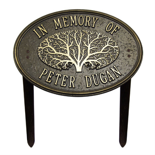 Great Oak Memorial Marker. Personalized - Click Image to Close