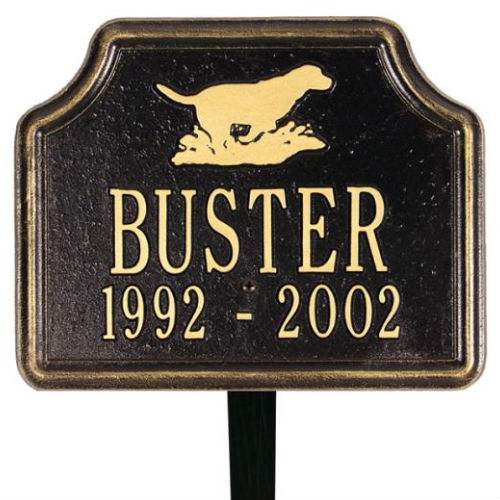 Retriever Dog Memorial Marker. Personalized - Click Image to Close