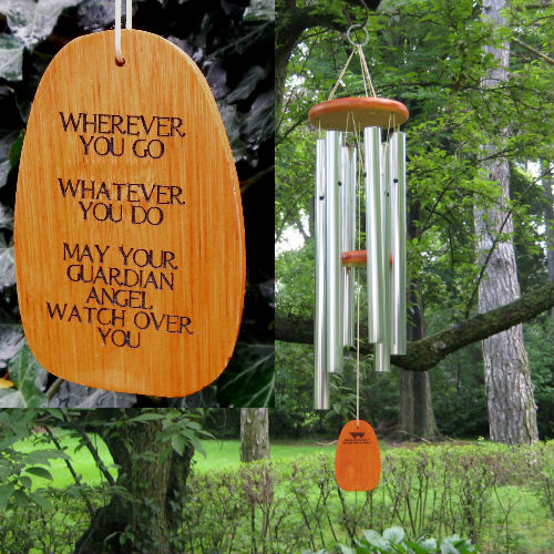 Medium "GUARDIAN ANGEL" Amazing Grace Wind Chime - Personalized - Click Image to Close