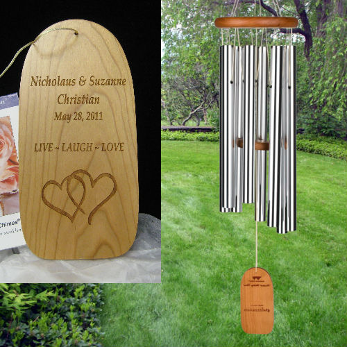 Large "WEDDING" Wind Chime. Personalized - Click Image to Close